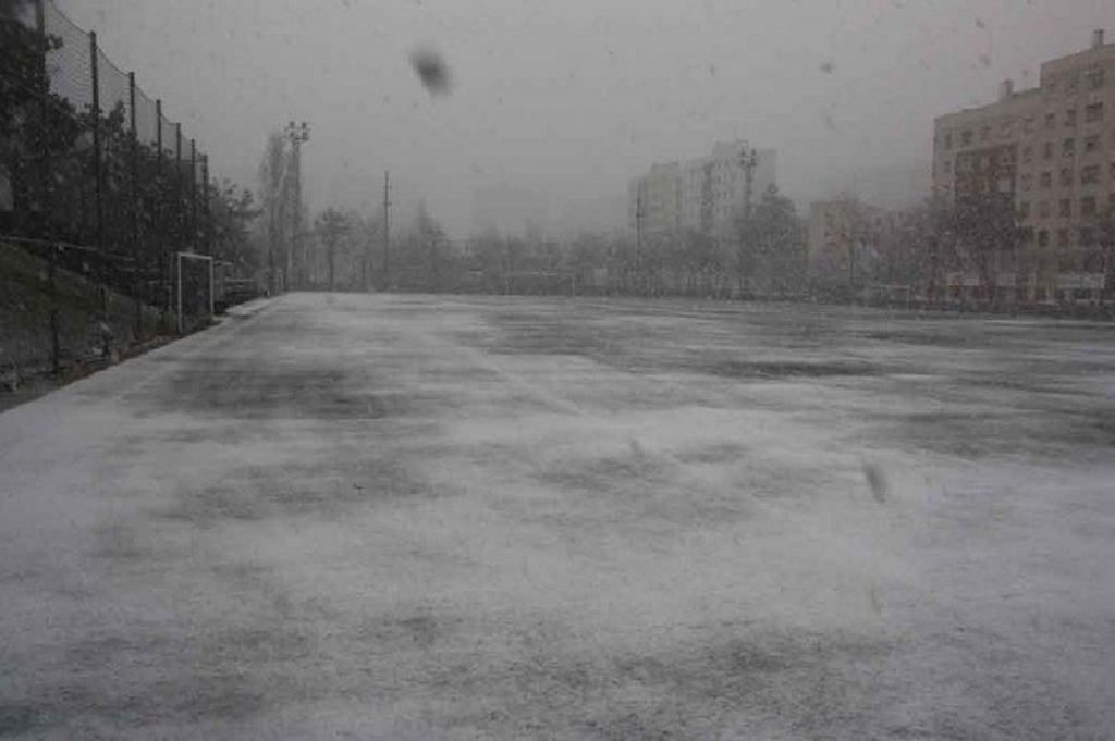 Camp municipal Menorca nevat